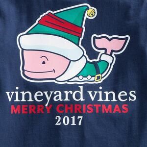 Vineyard Vines Merry Christmas 2017 Long Sleeve T-Shirt Youth Size Large (16)